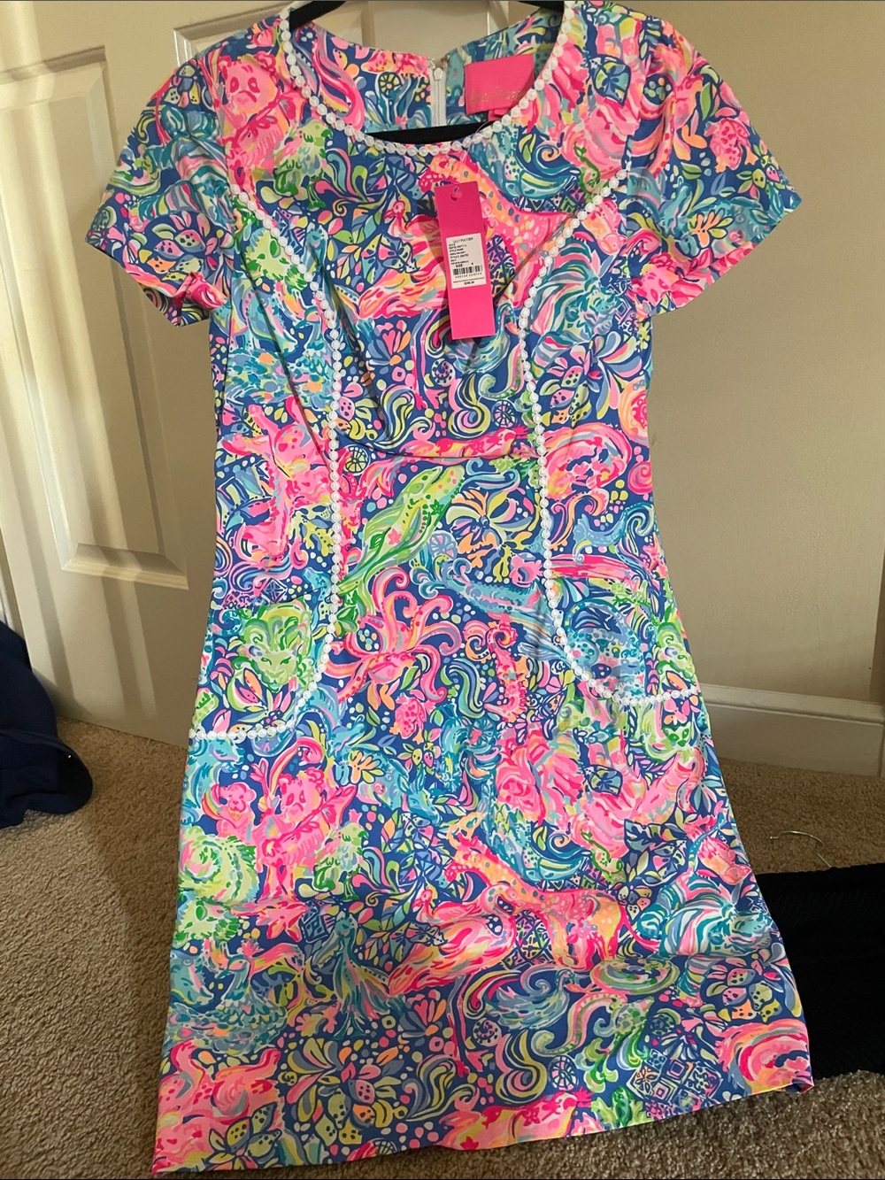 Lilly Pulitzer Mini Shift Dress in Pink, Blue & Green